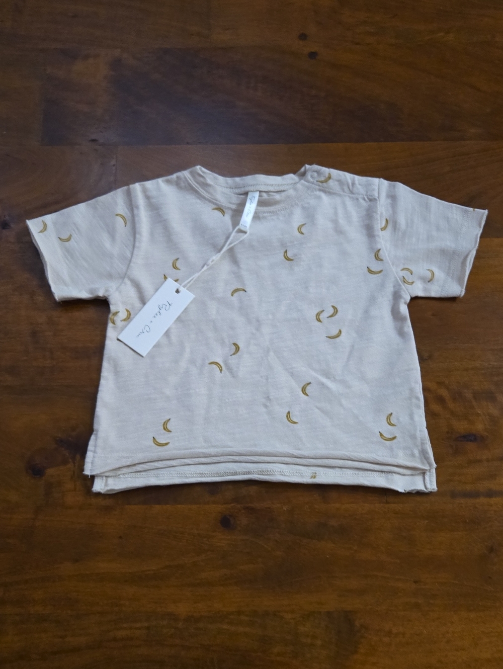 NWT Rylee + Cru Tan Short-Sleeve Tee with Banana Print Size 6-12 Months